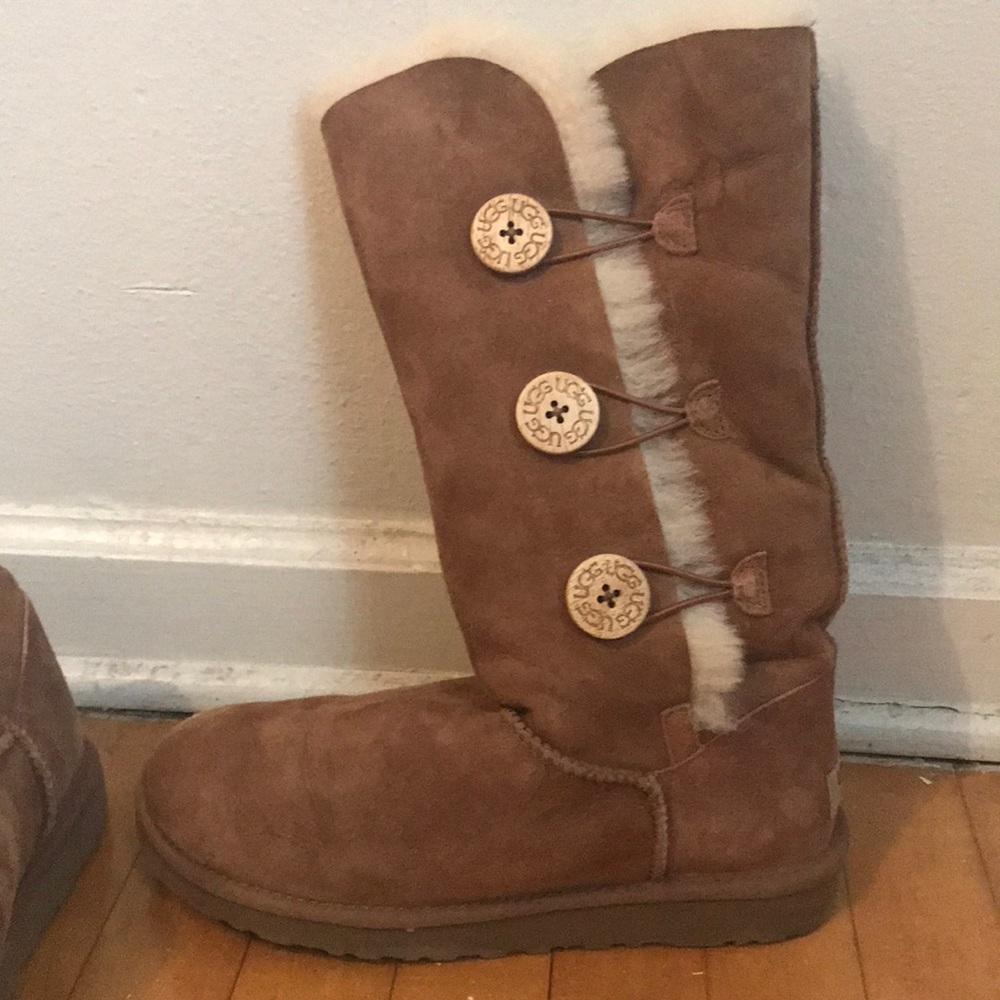 UGG chestnut boots with buttons